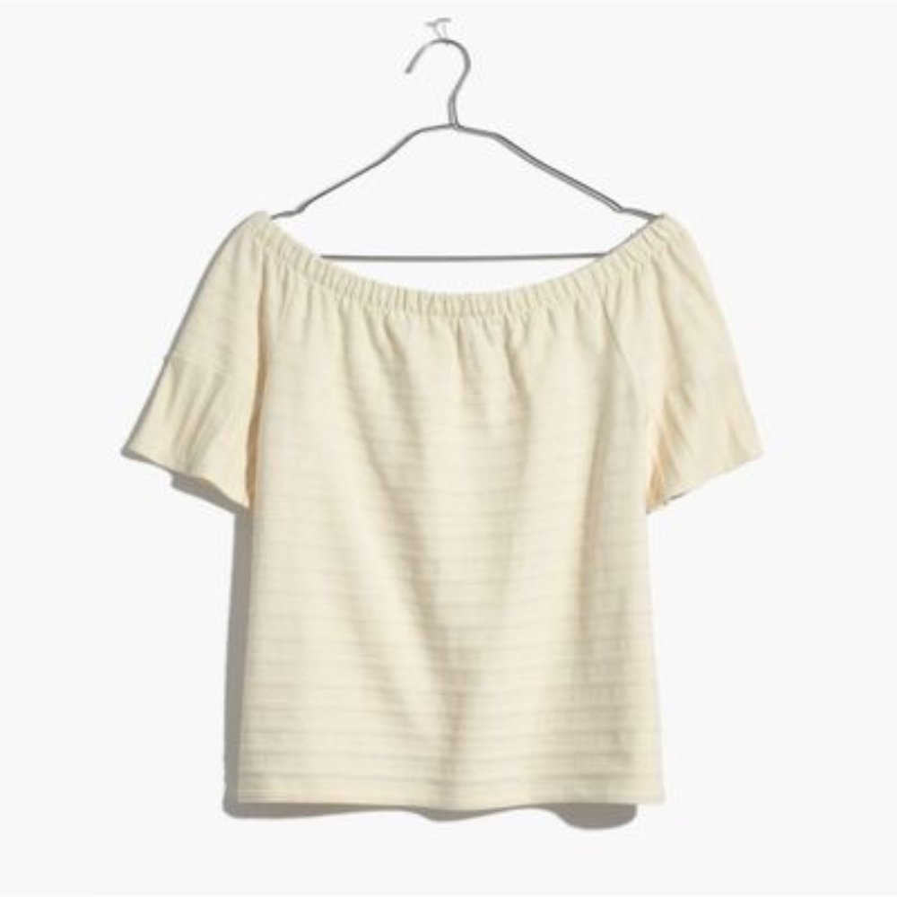 Madewell Natural Off-the-Shoulder Texture Top